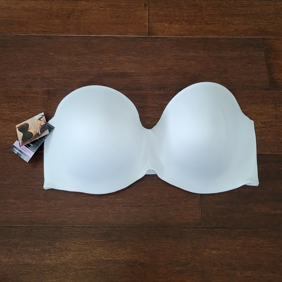 NEW Maidenform Full Coverage Strapless Non-Slip T-Shirt Bra Size 38DD White - Picture 1 of 7